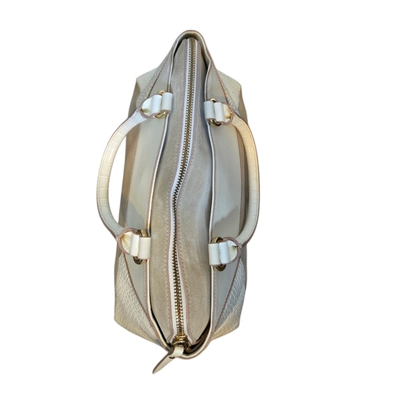 Elegant Cream and Tan Shoulder Bag - Picture 3 of 11